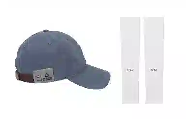 匹克 出行必备防晒冰袖遮阳帽两件套大头围显脸小 棉 鸭舌帽 男女同款情侣款