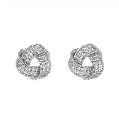 韵系 缠绕爆款轻奢小众高级感 铜镀金 耳钉 女款