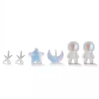 珂里 星空炫彩气质小巧可爱 合金 耳钉 女款