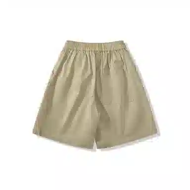 我是大卫 夏季高街潮流潮牌纯色直筒宽松港风百搭五分休闲短裤 男款 卡其色