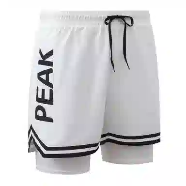 PEAK Striped Letter Print Quick-Dry Shorts