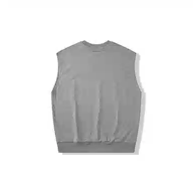 我是大卫 夏季高级感无袖潮牌小众休闲宽松简约百搭圆领背心 男款 灰色