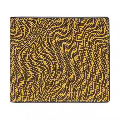 Fendi FF Logo Bifold Wallet Yellow/Black