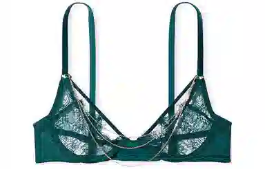 Victoria's Secret PINK VERY SEXY Delicate Chain Open-Cup Lace Demi BraB I