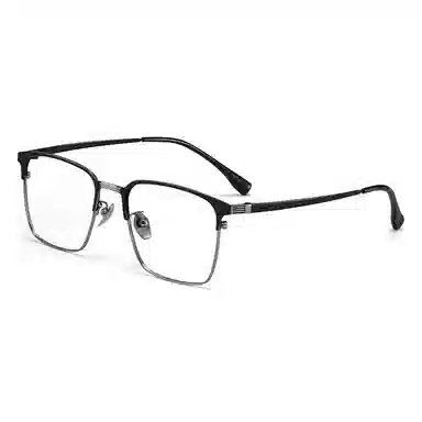 【联系客服可配度数】 苍木优品 近视理工半框可配度数斯文眉线框 合金β钛 方形 光学镜架 男女同款情侣款