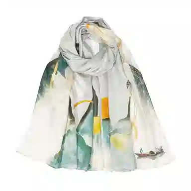 上海故事 真丝方巾 春望 桑蚕丝 丝巾 女款 礼盒装