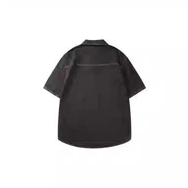 我是大卫 夏季宽松做旧高级感休闲牛仔衬衣韩版痞帅时尚短袖衬衫 男款