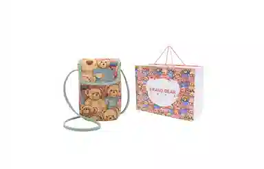 小熊依恋 女士手机包 聚酯纤维 织花轻便零钱包小巧单肩斜挎包女迷你小包多色