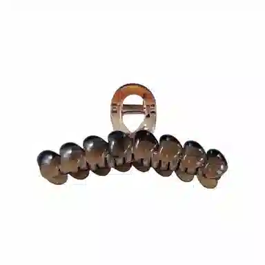 尚先生 渐变爱心抓夹高级感复古棕色鲨鱼夹后脑勺盘发 发夹 女款