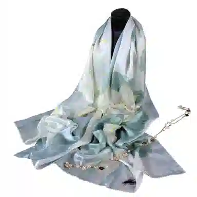 上海故事 真丝方巾 春望 桑蚕丝 丝巾 女款 礼盒装