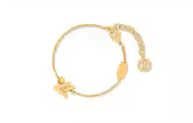 Louis Vuitton Logo Metal Bracelet Gold