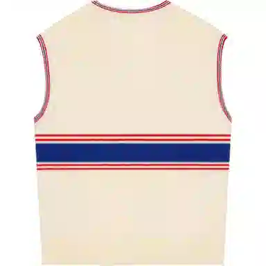 CELINE V-Neck Sweater In Striped Wool V