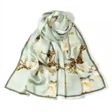 上海故事 国色天香真丝春宠芍药桑蚕丝 丝巾 女款