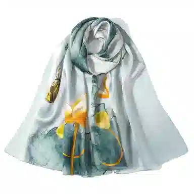 上海故事 国色天香真丝春宠芍药桑蚕丝 丝巾 女款