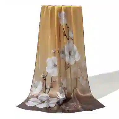 上海故事 国色天香真丝春宠芍药桑蚕丝 丝巾 女款