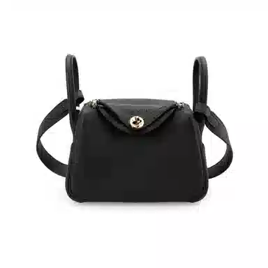 HERMES Lindy Mini 19 Taurillon Clemence Noir