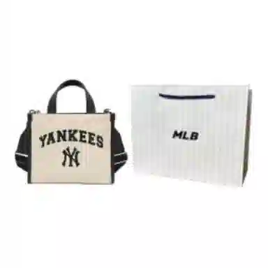 MLB Yankees Tote Bag Black/White