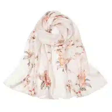 上海故事 国色天香 清冷玉兰 桑蚕丝 丝巾 女款