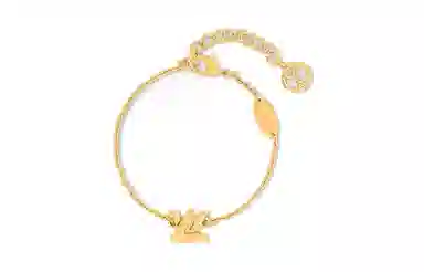 Louis Vuitton Logo Metal Bracelet Gold