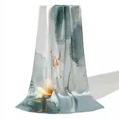 上海故事 国色天香真丝春宠芍药桑蚕丝 丝巾 女款