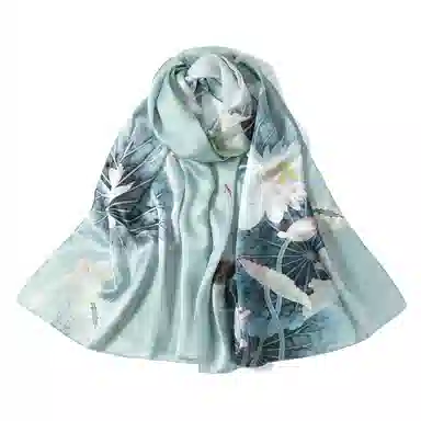 上海故事 国色天香真丝春宠芍药桑蚕丝 丝巾 女款