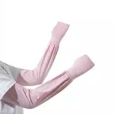 梦特娇 夏季轻薄宽松露指护臂 户外防紫外线冰丝灯笼 防晒袖 女款