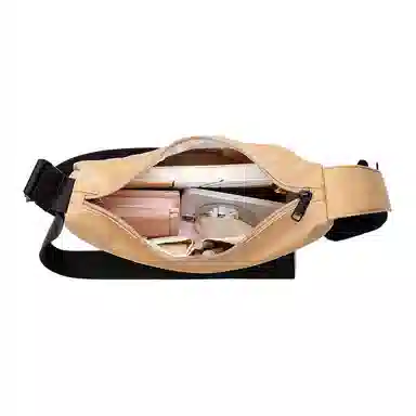 NOXXON Colorblock Nylon Shoulder Bag Medium Morandi Blue Obsidian Black