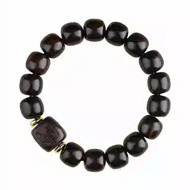 吉千年 一帆风顺 乌木紫光檀香文玩 木作 手串 男女同款情侣款 黑檀