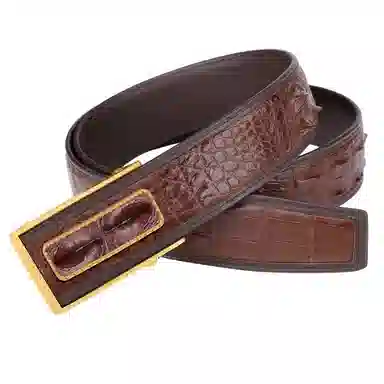 杰伦欧斯 奢华钢扣贴皮 真皮青年 鳄鱼皮 皮带 男款