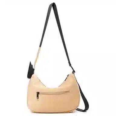 NOXXON Colorblock Nylon Shoulder Bag Medium Morandi Blue Obsidian Black