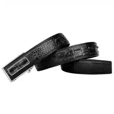 杰伦欧斯 奢华钢扣贴皮 真皮青年 鳄鱼皮 皮带 男款