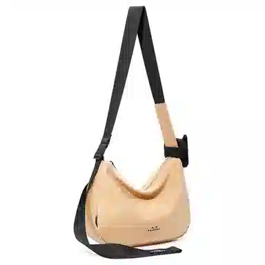 NOXXON Colorblock Nylon Shoulder Bag Medium Morandi Blue Obsidian Black