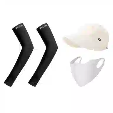 匹克 出行必备 可扎马尾 薄款透气速干 空顶遮阳太阳 口罩冰袖套装 聚酯纤维 防晒帽 女款