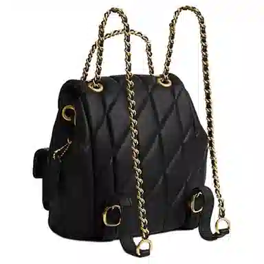 COACH Tabby 22 Quilted Backpack Black