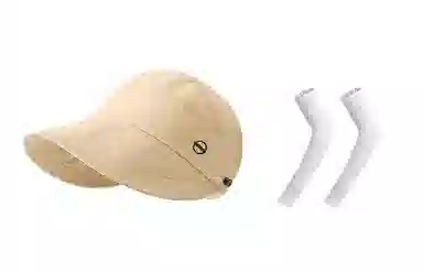 匹克 出行必备 可扎马尾 薄款透气速干 空顶遮阳太阳 口罩冰袖套装 聚酯纤维 防晒帽 女款