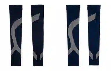 白卷 户外骑行开车运动冰袖 简约冰丝高弹条纹 防晒袖 男女同款情侣款