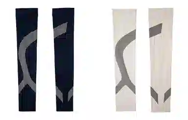 白卷 户外骑行开车运动冰袖 简约冰丝高弹条纹 防晒袖 男女同款情侣款