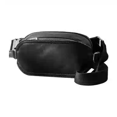 Houbu Classic Leather Sling Bag Black