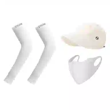 匹克 出行必备 可扎马尾 薄款透气速干 空顶遮阳太阳 口罩冰袖套装 聚酯纤维 防晒帽 女款