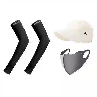 匹克 出行必备 可扎马尾 薄款透气速干 空顶遮阳太阳 口罩冰袖套装 聚酯纤维 防晒帽 女款