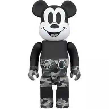 BE@RBRICK x BAPE BAPE MICKEY MOUSE Camo Grey