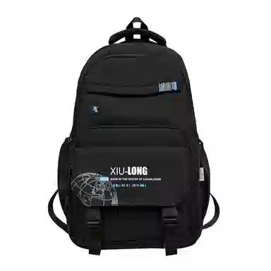 行途 休闲大容量 尼龙 双肩包 常规 男女同款情侣款 黑色/深灰色/浅灰色/深蓝色