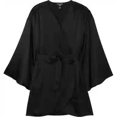 Victoria's Secret Bride Embellished Satin Short RobeBlack