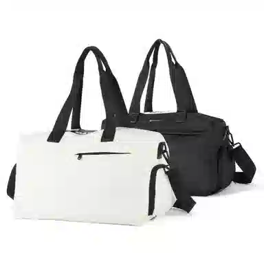 阿尔派妮 运动大容量干湿分离独立鞋仓训练短途出差 织物 瑜伽包健身包 大号 男女同款情侣款 黑色/白色