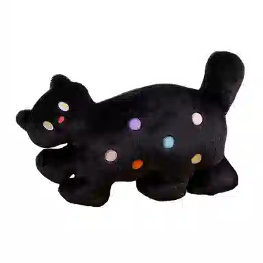 狐狸仙 可爱波点小猫咪 玩偶 毛绒公仔