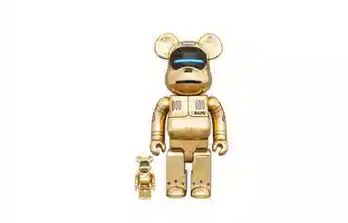 BE@RBRICK x BAPE x SORAYAMA Baby Milo Gold Figure