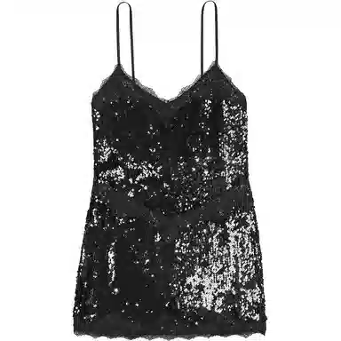 Victoria's Secret PINKVICTORIA'S SECRET Sequin Mini Slip DressBlack V