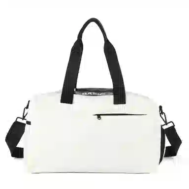 阿尔派妮 运动大容量干湿分离独立鞋仓训练短途出差 织物 瑜伽包健身包 大号 男女同款情侣款 黑色/白色