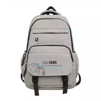 行途 休闲大容量 尼龙 双肩包 常规 男女同款情侣款 黑色/深灰色/浅灰色/深蓝色