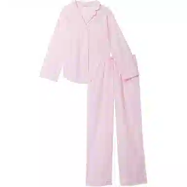 Victoria's Secret Cotton Long Pajama Set Pink